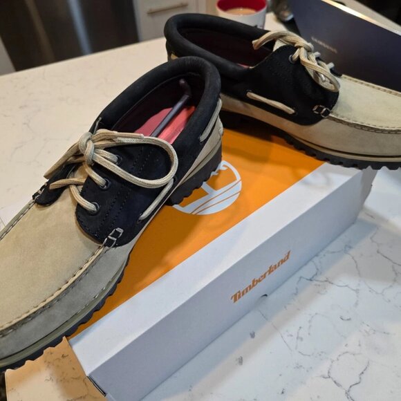 NEW! TIMBERLAND MEN'S AUTHENTIC BOAT SHOE Black and Tan Size 10 TB0A5RH8DH4 - Picture 6 of 11